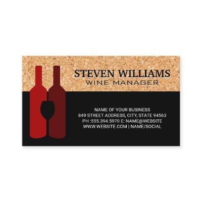 Wine Bottles and Glass | Cork Background