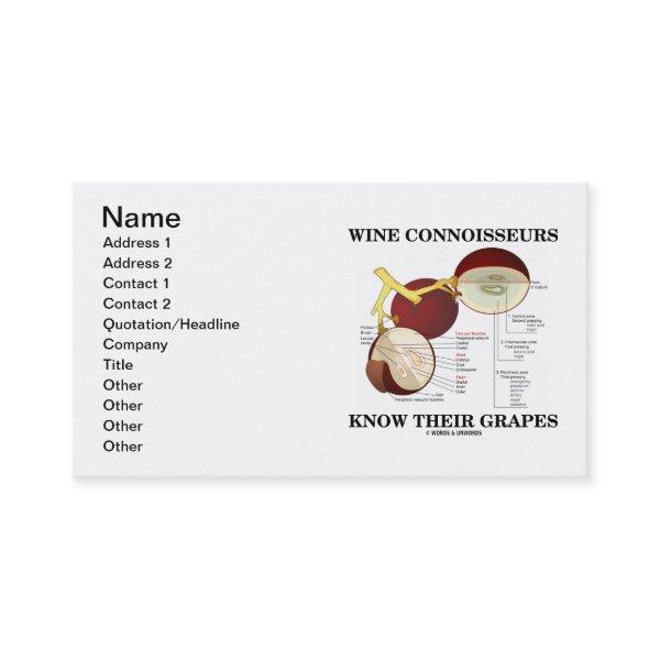 Wine Connoisseurs Know Their Grapes (Anatomy)