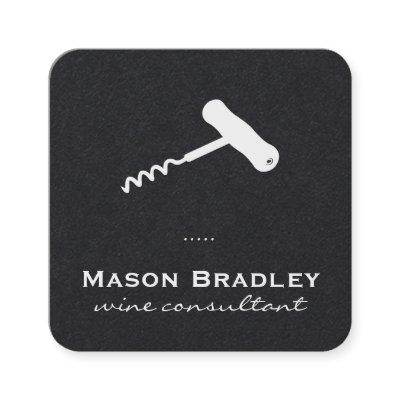 Wine Corkscrew Bottle Glass Square