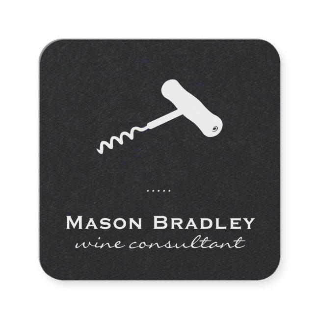 Wine Corkscrew Bottle Glass Square