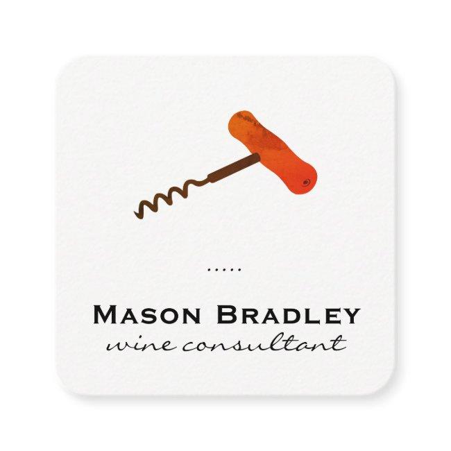 Wine Corkscrew Square