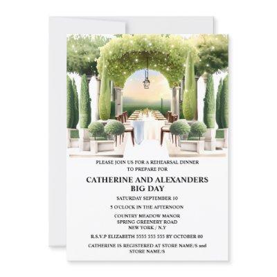 Wine farm Tuscan fine dining summer al fresco Invitation