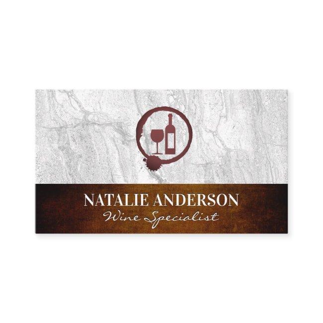 Wine Glass and Bottle | Rock Slate and Texture