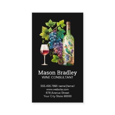 Wine Glass and Bottles | Grapes Vine