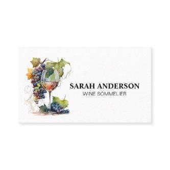 Wine Glass and Grapes | Watercolor Art