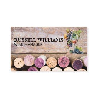 Wine Glass and Grapes Watercolor | Corks