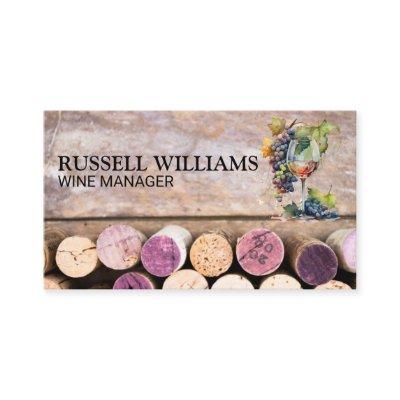 Wine Glass and Grapes Watercolor | Corks
