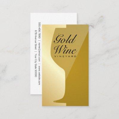 Wine Glass | Gold Sleek