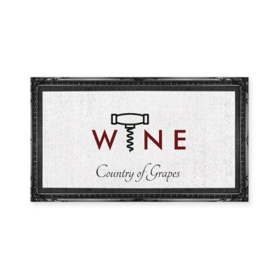 Wine Glass Logo | Corkscrew | Classic Frame