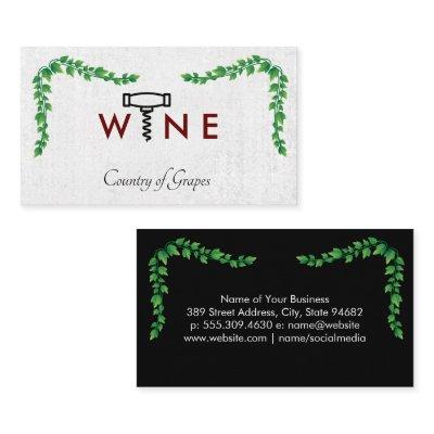 Wine Glass Logo | Corkscrew Logo | Vines