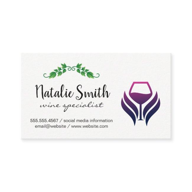Wine Glass Logo | Grape Vines