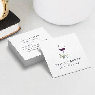 Wine Glass | Sommelier or Wine Industry Square
