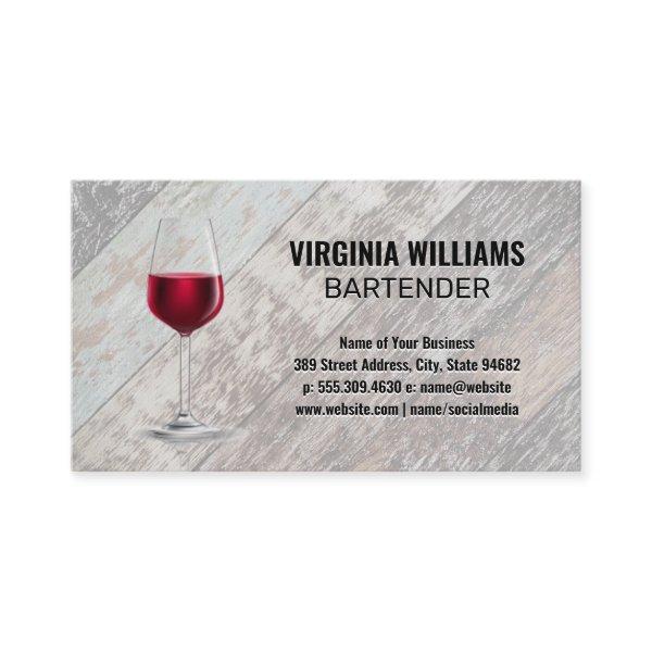 Wine Glass | Wooden Boards Background