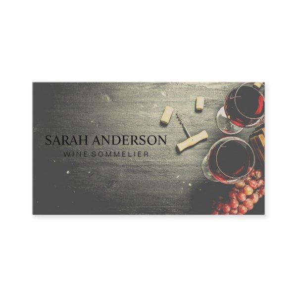 Wine Glasses and Corks on Table