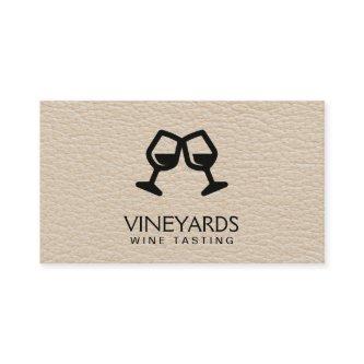 Wine Glasses Toast Leather