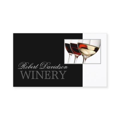 Wine Maker Sommelier Winery Black & White Card