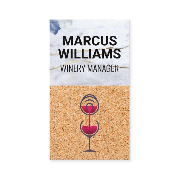 Wine Pour | Marble Cork Background
