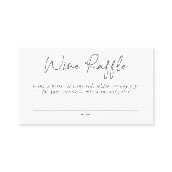 Wine Raffle Enclosure Card