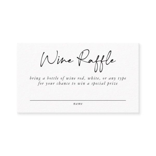 Wine Raffle Enclosure Card