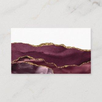 Wine Red Marble Agate Golden Glitter Stylish Glam