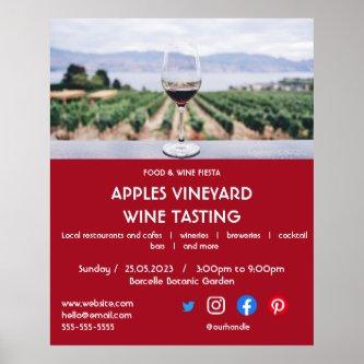 wine tasting charity vineyard food drink festival  poster