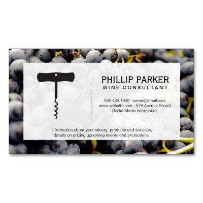 Winery Vineyard | Wine Grapes on the Vine  Magnet