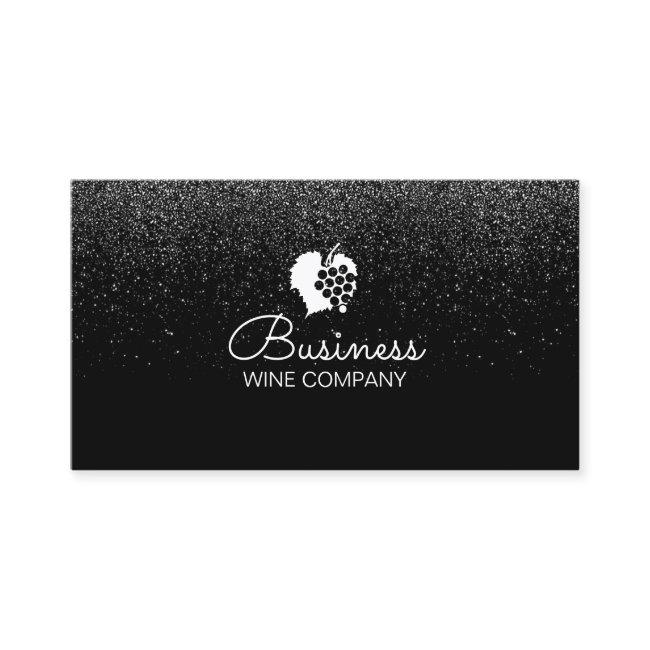 Winery Wine Company Confetti Modern Black