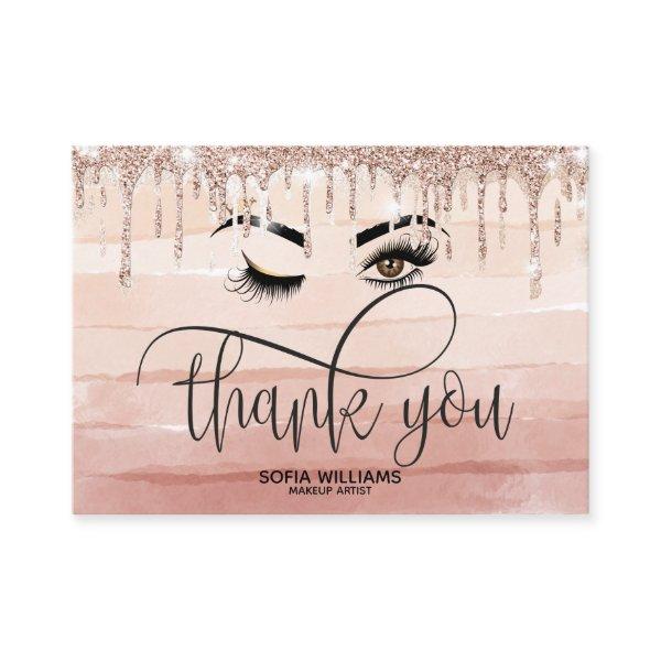 Wink Beautiful Brown Eye with Gold Crown Aftercare Referral Card