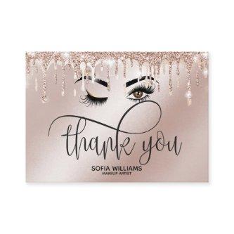 Wink Beautiful Brown Eye with Gold Crown Aftercare Referral Card