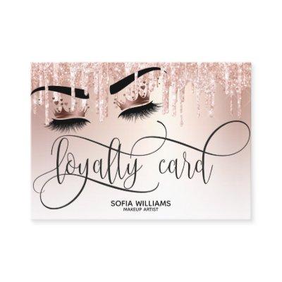 Wink Beautiful Brown Eye with Gold Crown Loyalty Referral Card