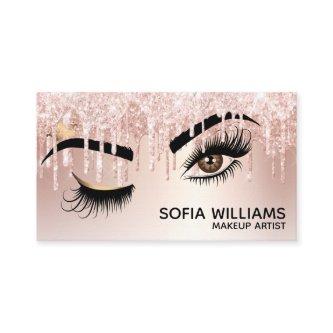 Wink Beautiful Brown Eye with Gold Crown Makeup Referral Card