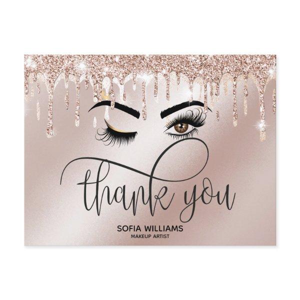 Wink Beautiful Brown Eye with Gold Crown  Postcard