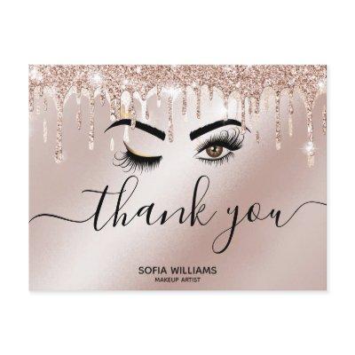 Wink Beautiful Brown Eye with Gold Crown  Postcard