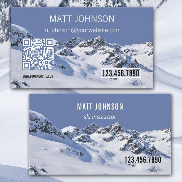 Winter Mountains Ski Instructor