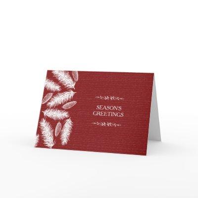 Wintry Red Pinecone Christmas Holiday Corporate