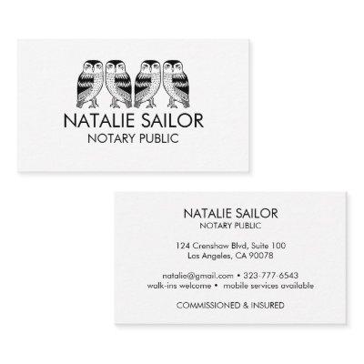 WISE OWLS Unique Modern Logo Notary Public Legal