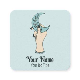 Witchy Blue Crescent Moon
