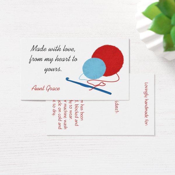 With Love Crochet Hang Tag