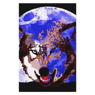 Wolf & Full Moon Stationery
