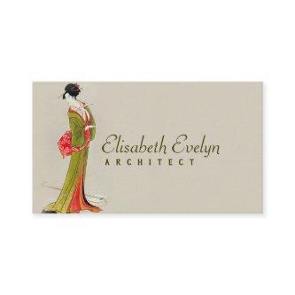 Woman Geisha Chinese Art Hand Painted