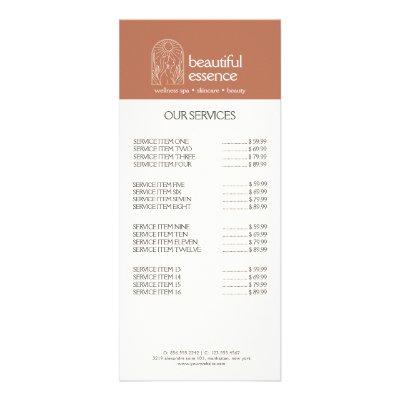 Woman Leaves Moon Arch SKINCARE Wellness Day Spa Rack Card