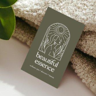 Woman Leaves Moon Arch Wellness Day Spa SAGE