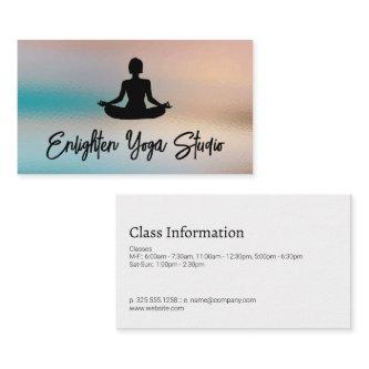 Woman Meditating | Abstract Shimmer Background