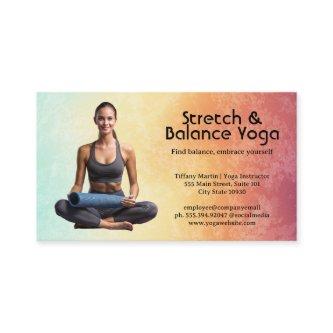 Woman Practicing Yoga | Color Texture Background