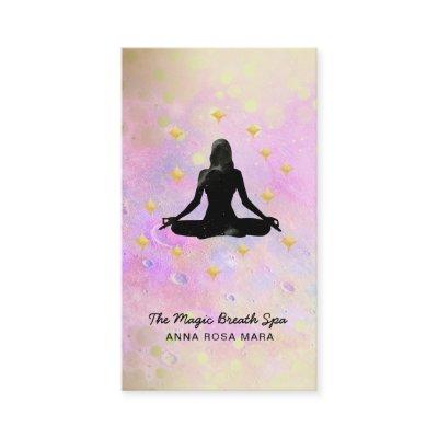 ** Woman Yoga Glitter Gold Meditation Mindfulness