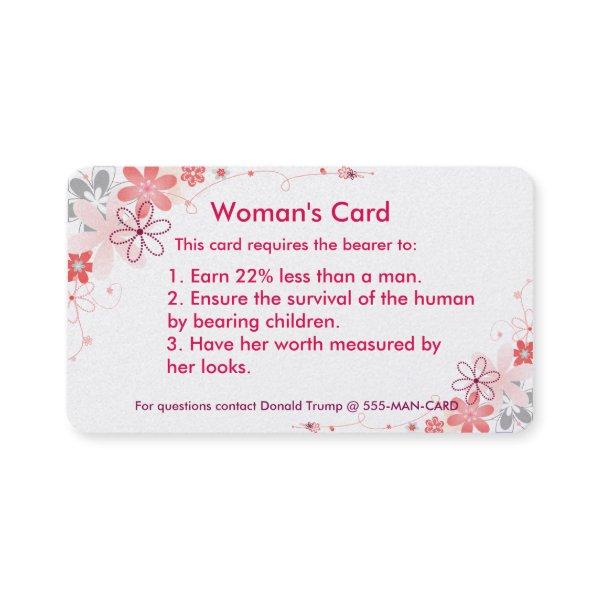 Woman's Card