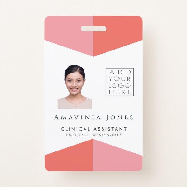 Womens Business Photo ID Identification Plastic Badge