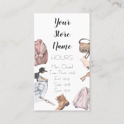 Womens Clothing Boutique Store Hours