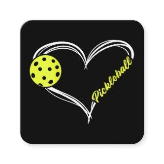 Womens Love Pickleball - cute pickleball match, I  Square