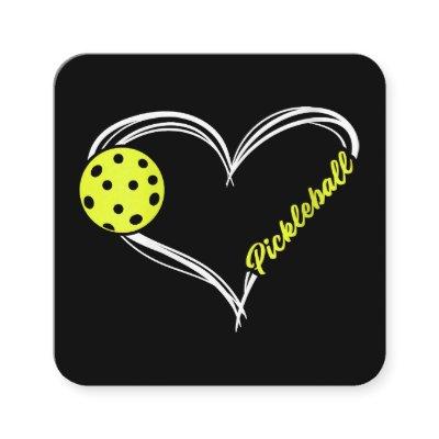 Womens Love Pickleball - cute pickleball match, I  Square